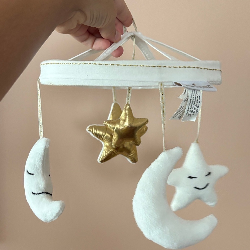 Emily and Merritt White and Gold Kids Mobile pottery barn kids